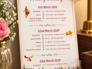 Floral-Itinerary-card-mockup
